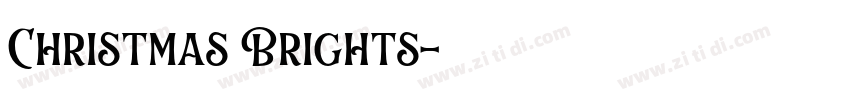 Christmas Brights字体转换